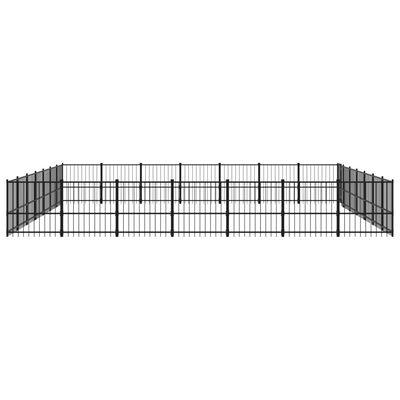 vidaXL Vanjski kavez za pse čelični 46,1 m²