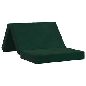 vidaXL Sofa na razvlačenje 80 x 67 x 45 cm Tamnozelena