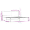 vidaXL Metalni okvir kreveta bez madraca smeđa boja hrasta 160x200 cm