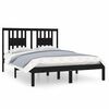 vidaXL Okvir za krevet od masivne borovine crni 120 x 200 cm