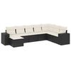 vidaXL 8-dijelni set vrtnih sofa od poliratana s jastucima crni