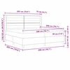 vidaXL LED Box Spring Krevet Sivo-smeđa 200 x 200 cm tkanina