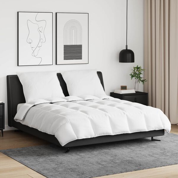 vidaXL Zimska pokrivača s jastukom 3 pcs Bijelo Perje