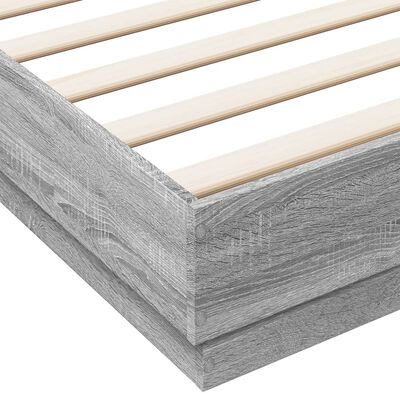 vidaXL Okvir za krevet boja hrasta 200x200 cm od konstruiranog drva