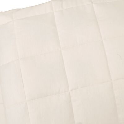 vidaXL Teška deka svijetla krem 200x220 cm 13 kg od tkanine