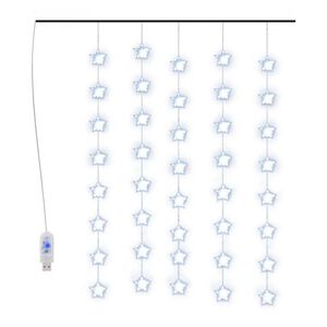 vidaXL LED vilinska zavjesa sa zvijezdama 200 LED plave 8 funkcija