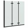 vidaXL Sklopiva tu&scaron; kabina Crna 130 x 138 cm ESG staklo i aluminij
