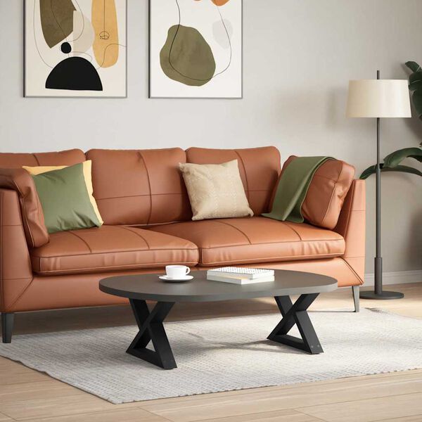 vidaXL Noge za klub stolić 2 kom. Crne 60 x (30-31,3) cm Čelik