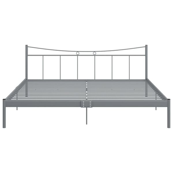 vidaXL Okvir za krevet sivi metalni 200 x 200 cm