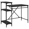 vidaXL Stol Crni hrast Konstruirano drvo 105 x 50 x 90 cm
