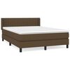 vidaXL Krevet s oprugama i madracem tamnosmeđi 140 x 190 cm od tkanine