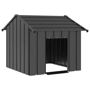 vidaXL Kućica za pse s krovom 85x107x81 cm pocinčani čelik