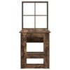 vidaXL Stol Dimljeni hrast 122 x 67 x 145 cm Konstruirano drvo