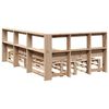 vidaXL Krevet s regalom za knjige bez madraca 120x190 cm od borovine