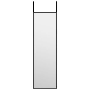 vidaXL Ogledalo za vrata crno 30 x 100 cm od stakla i aluminija