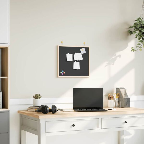 vidaXL Ploča za pisanje s crnim okvirom od punog borovine 40x40 cm