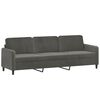 vidaXL 3-dijelni set sofa s jastucima tamnosivi bar&scaron;unasti