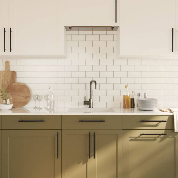 vidaXL Ručke za ormarić 5 kom crne 192 mm od nehrđajućeg čelika