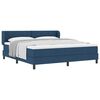 vidaXL Boxspring krevet s madracem Plava 180 x 200 cm tkanina