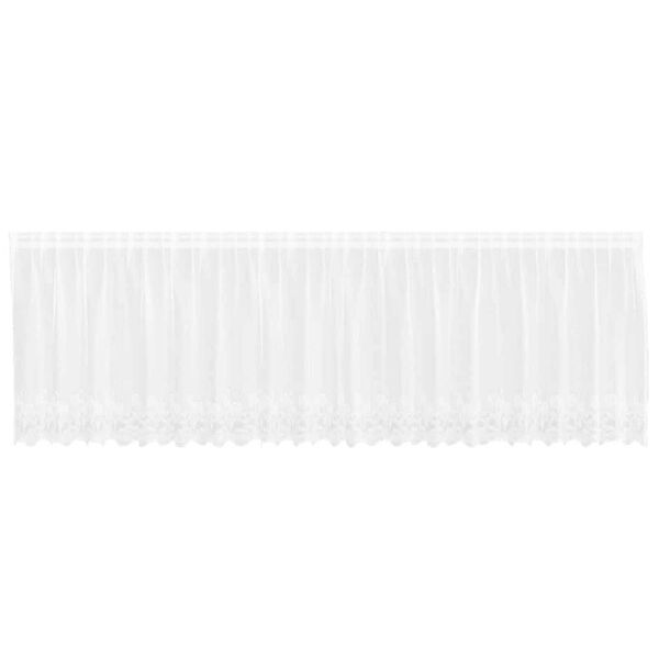 vidaXL Čipkasta zavjesa sa zavjesama Bijelo 80 x 500 cm Poliester
