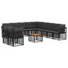 vidaXL Set vanjskih sofa 12 pcs Crna i tamno siva Poliester