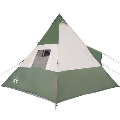 vidaXL Šator tipi za kampiranje za 7 osoba zeleni vodootporni