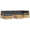 vidaXL Set vanjskih sofa 7 kom. Bijela i antracit