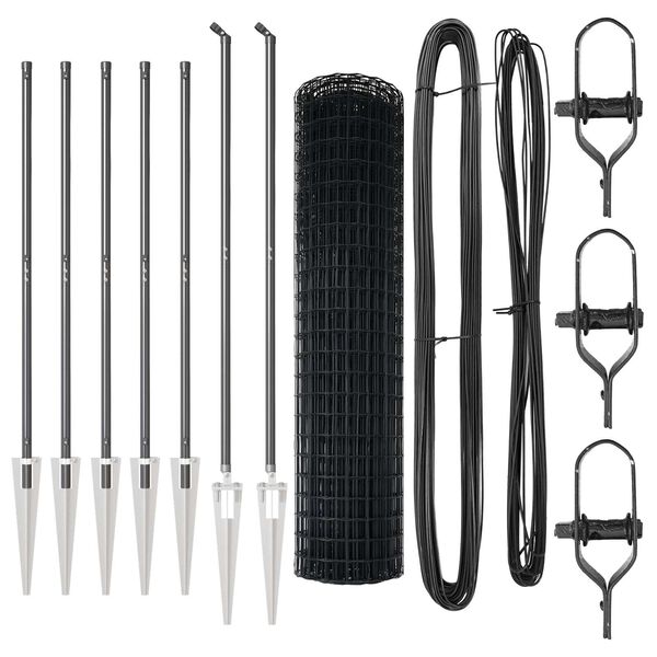 vidaXL Ograda s postovima Siva 1,2 x 10 m Čelik i PVC