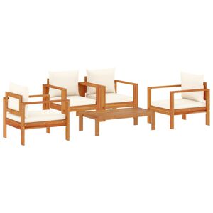 vidaXL 5-dijelna set vrtnih sofa od masivnog drva bagrema s jastucima