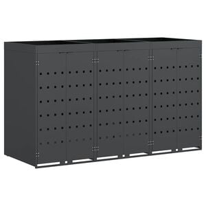 vidaXL Skladi&scaron;tenje kanti za 3 kante Antracit 204 x 77,5 x 121,5 cm