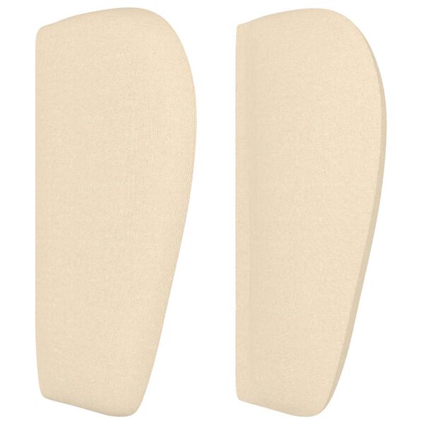 vidaXL Uzglavlje s u&scaron;ima krem 203x23x78/88 cm od tkanine