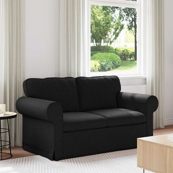 vidaXL Sofa 120cm Crna Metal