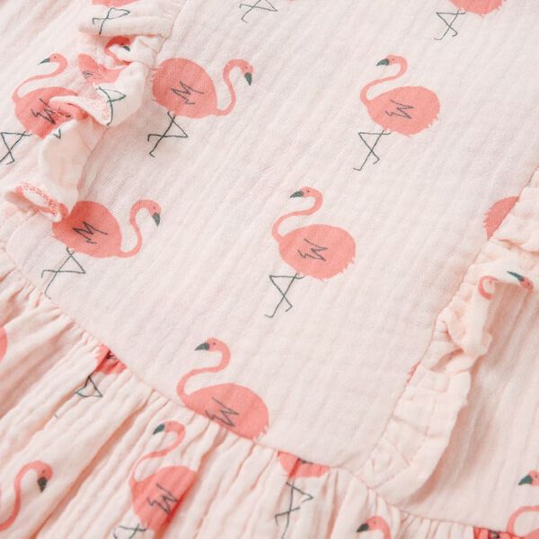 Dječja haljina s volanima nježnoružičasta 116