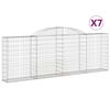 vidaXL Lučne gabionske ko&scaron;are 7 kom 300x30x100/120cm pocinčano željezo