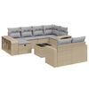 vidaXL 11-dijelni set vrtnih sofa od poliratana s jastucima bež