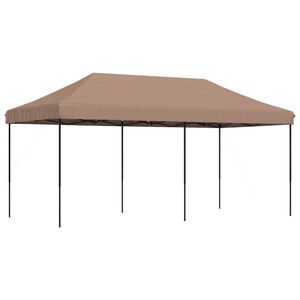 vidaXL Sklopivi prigodni &scaron;ator za zabave smeđi 580x292x315 cm