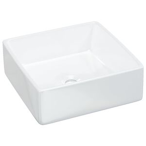 vidaXL Umivaonik bijeli 37 x 37 x 13 cm keramički četvrtasti