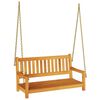 vidaXL Ljulska klupa za vrt 2 -Seater 110 x 56 x 58,5 cm Prirodna