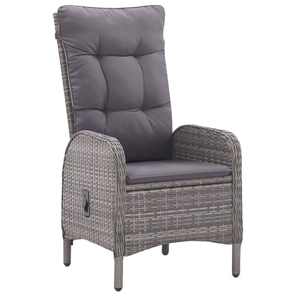 vidaXL 5-dijelni vrtni blagovaonski set sivi