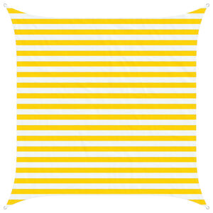 vidaXL Jedro za sunce Žuta i bijela 2,5 x 2,5 m 100% poliester Oxford
