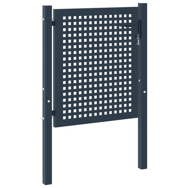 vidaXL Vrata za ogradu antracit 102 x 75 cm čelik
