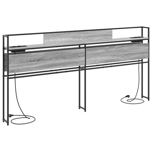 vidaXL Skladi&scaron;no uzglavlje Sivi hrast sonoma 180 cm Konstruirano drvo