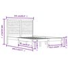 vidaXL Okvir za krevet od masivnog drva crni 135 x 190 cm bračni