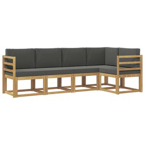 vidaXL Set vanjskih sofa 5 kom. Bijela i antracit