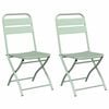 vidaXL Sklopiva stolica za vrt 2 pcs Svijetla mint boja 42 x 52 x 82cm