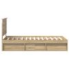 vidaXL Krevetna konstrukcija s uzglavljem Sonoma hrast 90 x 190 cm
