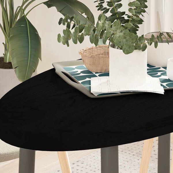 vidaXL Stolna ploča tamnosmeđa 100x50x4 cm ovalna masivna hrastovina