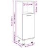 vidaXL Kupaonski ormar Crni hrast 30 x 30 x 95 cm Konstruirano drvo