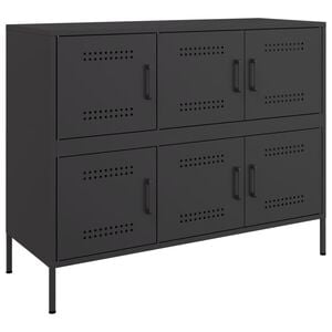 vidaXL Komoda crna 100,5 x 39 x 79 cm čelik