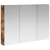 vidaXL Kupaonski ormar s ogledalom Dimljeni hrast 100 x 14,5 x 70 cm